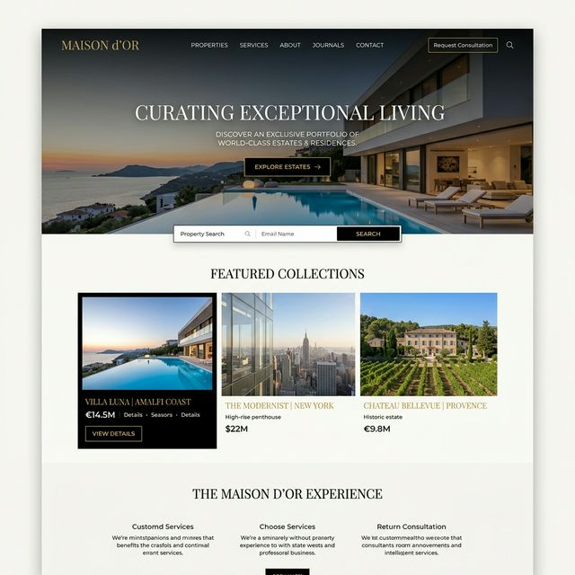 Template Immobilier Luxe